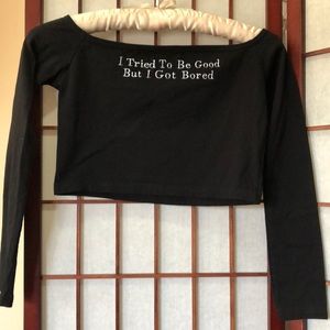 Minga tried to be good crop top